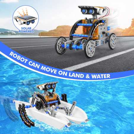 Bottleboom STEM 13-en-1 Robots Solaires Éducatifs Jouet Scientifique pour Enfants 8-12 Ans