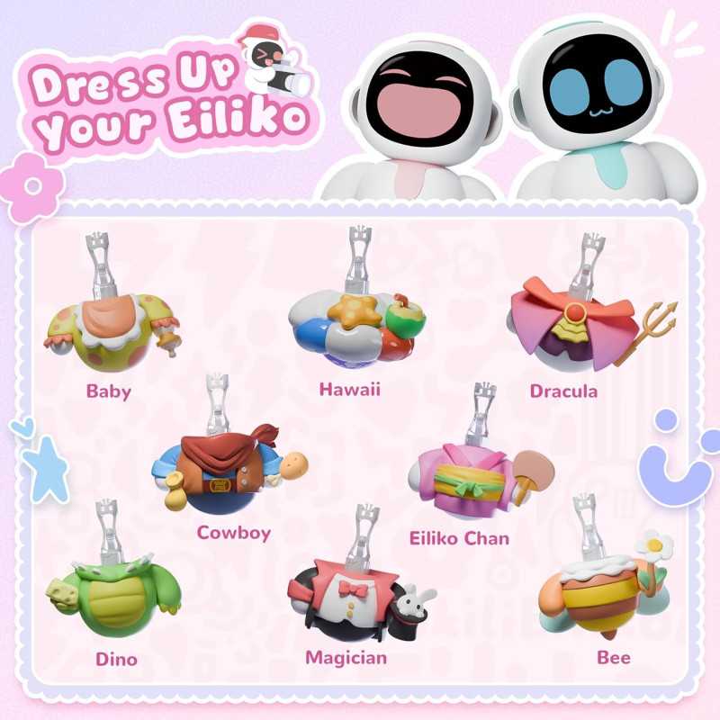 ENERGIZE LAB Eiliko Coral Pink – Tiny AI Charm Robot Pendant Toy