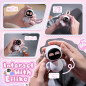ENERGIZE LAB Eiliko Coral Pink AI Charm Robot Pendant – Fun Electronic Toy for Couples & Friends