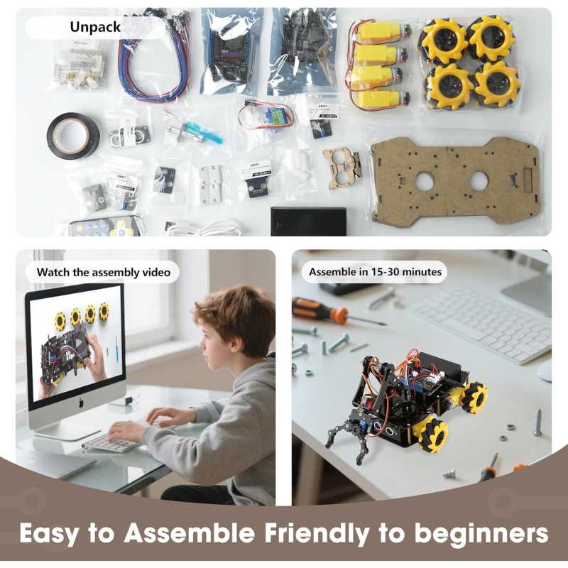 Robotics Kit for Kids 8-12 | ACEBOTT Smart Robot Arm Car STEM Toy