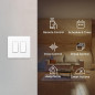 Kasa Smart Switch 2-Gang HS200-2, Neutral Wire, Wi-Fi, Alexa & Google Home Compatible, White Kasa Smart Switch 2-Gang HS200-2, Neutral Wire, Wi-Fi, Alexa & Google Home Compatible, White