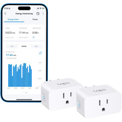 TP-Link Tapo P115 Smart Plug 2-Pack, Wi-Fi, Alexa & Google Compatible