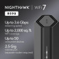 NETGEAR Nighthawk Routeur WiFi 7 Double Bande RS90, Vitesse 3.6 Gbps, 2000 sq.ft, 50 Appareils, Port 2.5G NETGEAR Nighthawk Routeur WiFi 7 Double Bande RS90, Vitesse 3.6 Gbps, 2000 sq.ft, 50 Appareils, Port 2.5G