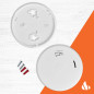 Détecteur de fumée First Alert SM210, batterie scellée 10 ans, design mince, pack de 1 Détecteur de fumée First Alert SM210, batterie scellée 10 ans, design mince, pack de 1