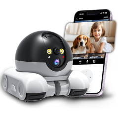 Wi-Fi Mobile Patrol Robot Camera with Night Vision & Two-Way Audio (64GB)