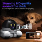 Caméra Robot Mobile Patrol Wi-Fi, Vision Nocturne, Audio Bidirectionnel, Surveillance Animaux/Personnes, 64GB