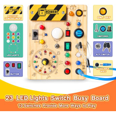 Busy Board Montessori pour Tout-Petits 1-3 ans - Jouet Éducatif