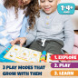 Chuckle & Roar Pop It! Livre interactif bilingue Anglais-Espagnol – Apprentissage couleurs pour tout-petits 1-4+