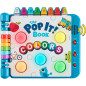 Chuckle & Roar Pop It! Livre interactif bilingue Anglais-Espagnol – Apprentissage couleurs pour tout-petits 1-4+