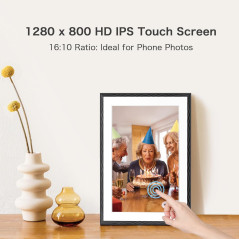 Cadre Photo Numérique 10.1 HD WiFi 32GB, Cadeau Idéal Femme