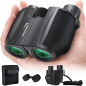 Aurosports 10x25 Compact Binoculars for Adults & Kids, Easy Focus, Low Light, Ideal for Bird Watching, Travel, and Outdoor A