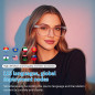 Smart Glasses for Women - AI Bluetooth Translator, 165+ Languages, Real-Time, Blue Light Filtering Lenses, Open Ear Smart Glasses for Women - AI Bluetooth Translator, 165+ Languages, Real-Time, Blue Light Filtering Lenses, Open Ear