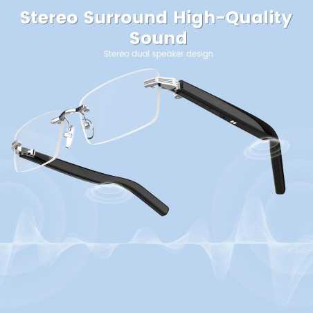 Lunettes Intelligentes Sans Monture Bluetooth & Commande Vocale