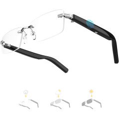 Smart Rimless Smartglasses with Bluetooth, Voice Control & UV Protection