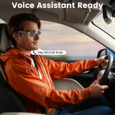Smart Rimless Smartglasses with Bluetooth, Voice Control & UV Protection