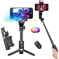 AOCHUAN 4-in-1 Smartphone Gimbal Stabilizer w/ 360° Rotation & Face Tracking