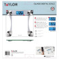 Taylor Digital Glass Bathroom Scale, Accurate Body Weight Tracking, 440 lb Capacity, Battery-Powered Taylor Digital Glass Bathroom Scale, Accurate Body Weight Tracking, 440 lb Capacity, Battery-Powered