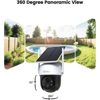 AOSU 2K Wireless Solar Security Camera Outdoor - 360° Panoramic, Human Auto Tracking, Color Night Vision