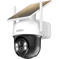 Caméra Solaire AOSU 2K Sans Fil - Sécurité Extérieure 360°