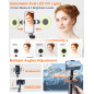 71” Auto Face Tracking Tripod with Light & Remote for iPhone, Android, GoPro – 360° Rotating Stand 71” Auto Face Tracking Tripod with Light & Remote for iPhone, Android, GoPro – 360° Rotating Stand