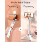 46 Selfie Stick Tripod with Wireless Remote & LED Fill Light for iPhone 16/15/14/Android Smartphones