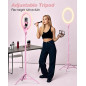 UBeesize Ring Light 12'' avec Trépied 62'', Rose, pour Vidéo, Streaming, Compatible Téléphones et Caméras UBeesize Ring Light 12'' avec Trépied 62'', Rose, pour Vidéo, Streaming, Compatible Téléphones et Caméras