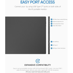 Écran Portable ARZOPA 15,6 FHD Ultra-Slim USB-C & HDMI