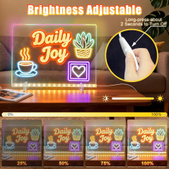 Tablette Lumineuse 16'' avec 8 Couleurs & 13 Effets Lumineux