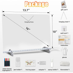 Tablette Lumineuse 16'' avec 8 Couleurs & 13 Effets Lumineux