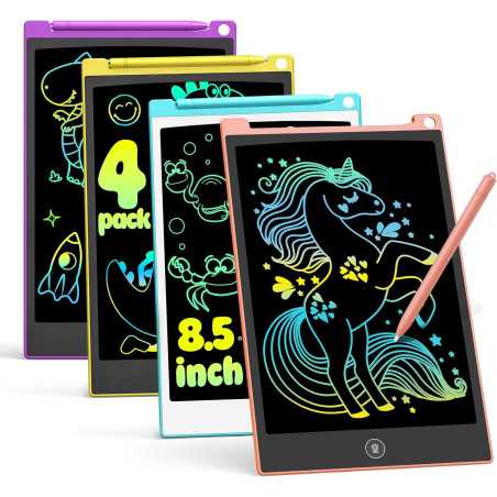 TECJOE 4 Pack 8.5 LCD Writing Tablets for Kids - Travel & Learning Toy