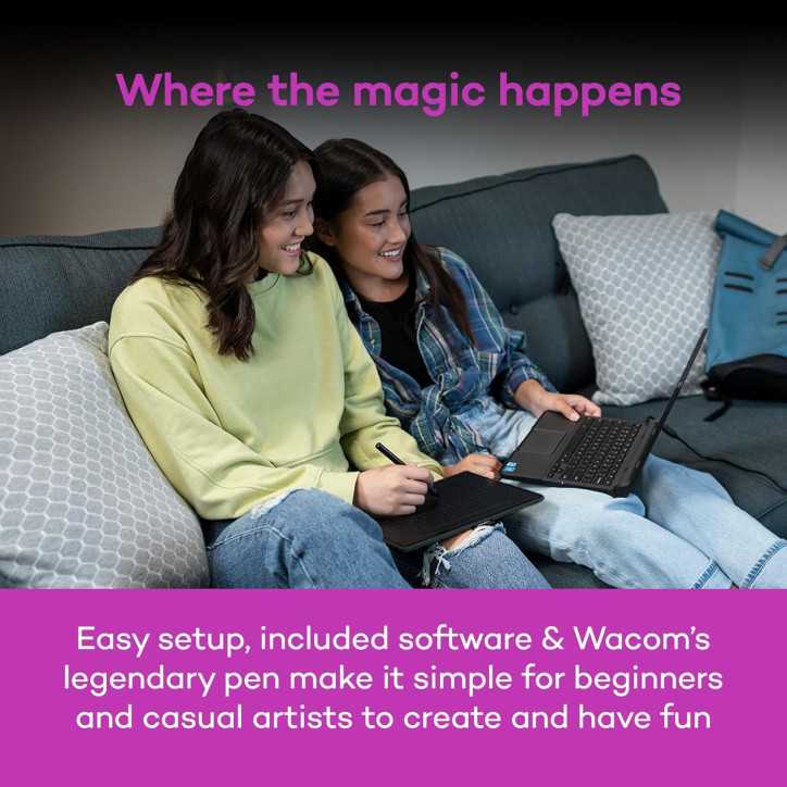 Wacom Intuos Small Graphics Tablet with Training, Software & 4 ExpressKeys – Compatible with Chromebook, Mac, Android & Wacom Intuos Small Graphics Tablet with Training, Software & 4 ExpressKeys – Compatible with Chromebook, Mac, Android &