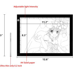 LitEnergy A4 LED Tracing Light Box – Adjustable USB Powered Trace Pad