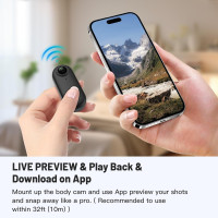 4K 128GB Mini Body Camera – Wearable, Hands-Free, Portable Camcorder