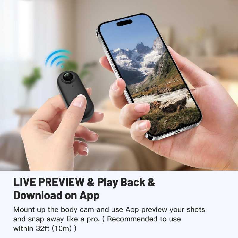 4K 128GB Mini Body Camera – Wearable, Hands-Free, Portable Camcorder