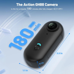 4K 128GB Mini Body Camera – Wearable, Hands-Free, Portable Camcorder