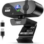 AOC 4K USB Webcam with Microphone, Noise Cancellation, Privacy Cover, 99° FOV – Plug & Play for Streaming & Conferencing AOC 4K USB Webcam with Microphone, Noise Cancellation, Privacy Cover, 99° FOV – Plug & Play for Streaming & Conferencing