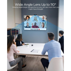 1080P Webcam with Mic & Privacy Cover - USB Plug & Play for PC/Laptop