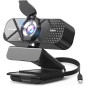 1080P HD Webcam with Noise-Canceling Mic, Auto Light Correction, Privacy Cover, Wide Angle Lens, USB Plug & Play