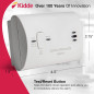 Détecteur de Monoxyde de Carbone Kidde, Alarme CO Portable à Piles avec Bouton Test-Reset et LED
