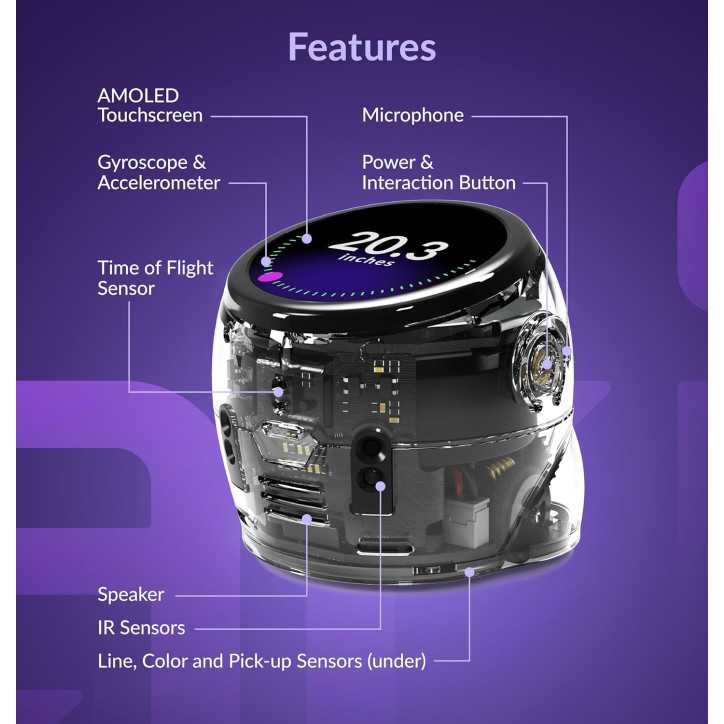 Ozobot Ari Entry Kit – Robot éducatif interactif avec écran tactile, capteurs ToF, accéléromètre, gyroscope et IA pour l’éducati Ozobot Ari Entry Kit – Robot éducatif interactif avec écran tactile, capteurs ToF, accéléromètre, gyroscope et IA pour l’éducati
