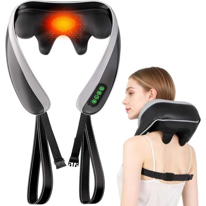 6D Deep Tissue Neck & Shoulder Massager with Heat, Cordless Shiatsu Pain Relief – Perfect Gift for Home & Office 6D Deep Tissue Neck & Shoulder Massager with Heat, Cordless Shiatsu Pain Relief – Perfect Gift for Home & Office