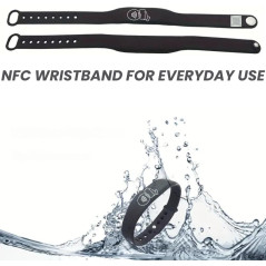 Bracelet NFC Tap - Carte Digitale Sans Abonnement (Noir)
