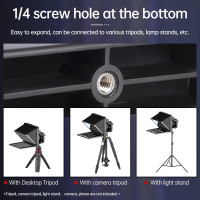 LENSGO Portable Teleprompter for iPad, Smartphone & DSLR – 7.9, App Compatible with iOS & Android