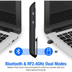 Clicker Présentation Bluetooth & RF 2.4GHz Sans Fil pour Mac