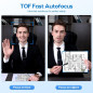 Webcam 4K avec anneau lumineux, autofocus, TOF, couverture privée, micro - 1080P 60FPS pour streaming
