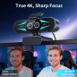 EMEET C60E 4K Dual-Camera Webcam with 11X Hybrid Zoom, PDAF, Remote, RGB Lighting & Dual Mics for Streaming EMEET C60E 4K Dual-Camera Webcam with 11X Hybrid Zoom, PDAF, Remote, RGB Lighting & Dual Mics for Streaming
