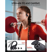 PocBuds Écouteurs Bluetooth Sans Fil 80h Autonomie Charge Sans Fil Étui Affichage Numérique IPX7 Noir