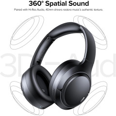 Casque Bluetooth ANC 6.0 - 120H, Micro Clair, Haut-Résolution