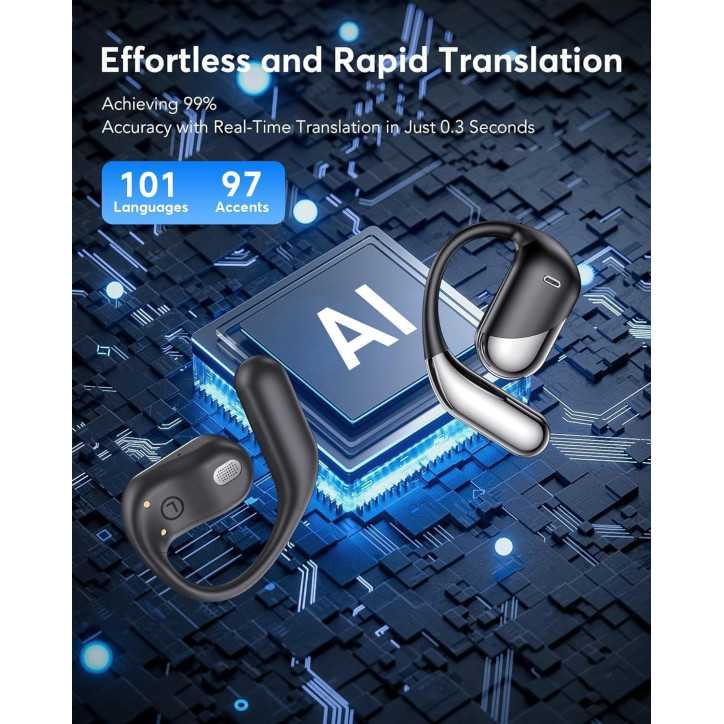 Real-Time AI Translator Earbuds - 198 Languages, 3-in-1 Travel & Meeting Translating Earbuds with Case Real-Time AI Translator Earbuds - 198 Languages, 3-in-1 Travel & Meeting Translating Earbuds with Case