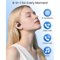 Écouteurs Traducteurs AI Bluetooth K08 – Traduction Instantanée 164 Langues, 80H Autonomie, Noir